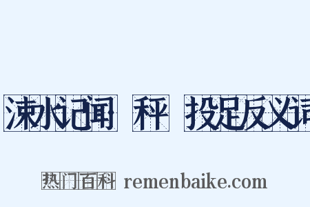 涑水记闻·秤鎚投足反义词是什么意思的图片